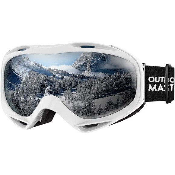 Snowboard Ski Goggles Over Glasses Men Women & Youth 100% UV Protection & Pouch
